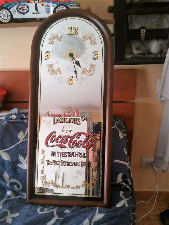 Coca Cola Orologio-Specchio grande 